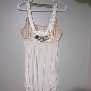 Beige Jewel Dress